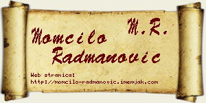 Momčilo Radmanović vizit kartica